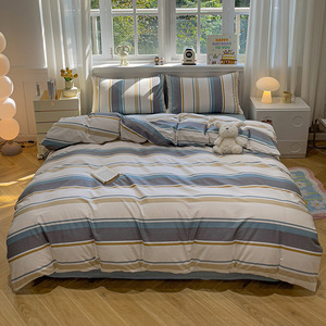 Luxus Bett bezug aus 100% Baumwolle gewaschen Leichtes 3-PCS Home Bedding Decor - Product Image 2