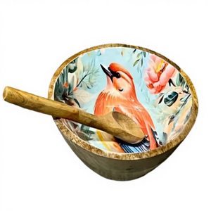 Tazón para Ensalada de Madera de Acacia Natural de Primera Calidad, Tazón Grande para Servir, Ecológico, para Cocina y Comedor - Product Image 1