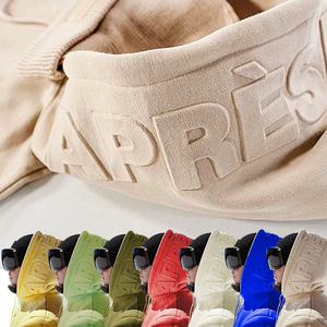 Wholesale Custom Logo Color 3D Embossed Winter Oversized Knitted Hoodie Poly Cotton <b>Pullover</b> <b>Mens</b> Long Sleeve Casual Streetwear - Product Image 5