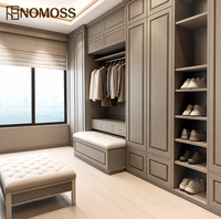 Système de rangement et d'armoires modernes sur mesure pour dressing, idéal pour les projets d'aménagement intérieur de chambres parentales d'appartements haut de gamme