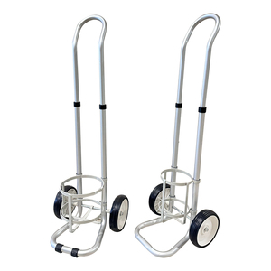 Chariot portable en aluminium pour bouteille d'oxygène, chariot à hauteur réglable en aluminium pour une seule bouteille de <span class=keywords><strong>gaz</strong></span> - Product Image 2