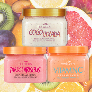 <span class=keywords><strong>Exfoliante</strong></span> Corporal de Azúcar y Karité con Frutas Tropicales <span class=keywords><strong>para</strong></span> Aclarar Manos, Pies y Rostro, Personalización de Marca Privada OEM <span class=keywords><strong>para</strong></span> <span class=keywords><strong>la</strong></span> Ducha - Product Image 2