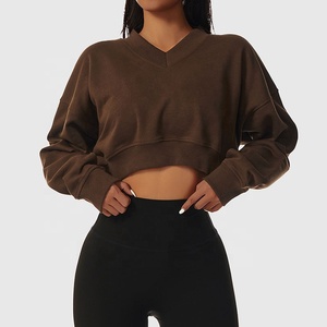 2022 all'ingrosso Crop Top donna Pullover <span class=keywords><strong>felpe</strong></span> con cappuccio e <span class=keywords><strong>felpe</strong></span> <span class=keywords><strong>moda</strong></span> Outdoor Croptops <span class=keywords><strong>per</strong></span> <span class=keywords><strong>ragazze</strong></span> - Product Image 4