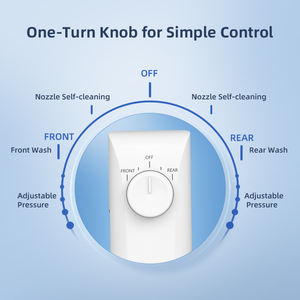 Accessoire de bidet intelligent non électrique à double buse pour lavage frontal et hygiène féminine avec mécanisme d'auto-nettoyage - Product Image 4