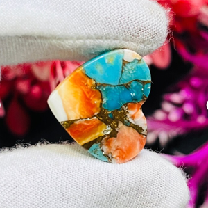 หินมุกหนามธรรมชาติสีเขียวขุ่นรูปหัวใจแบบแบนสำหรับทำเครื่องประดับขายส่ง แหวน สร้อยข้อมือ สร้อยคอ ตาแมว - Product Image 3