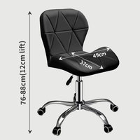 Tabouret de bar pivotant et réglable en hauteur avec dossier, sans accoudoirs, pour salon de coiffure, caisse ou réception
