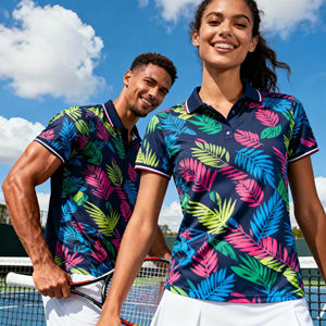 Polos de tennis et de pickleball personnalisés, respirants, à manches courtes, en polyester, séchage rapide, polos de golf pour homme - Product Image 2