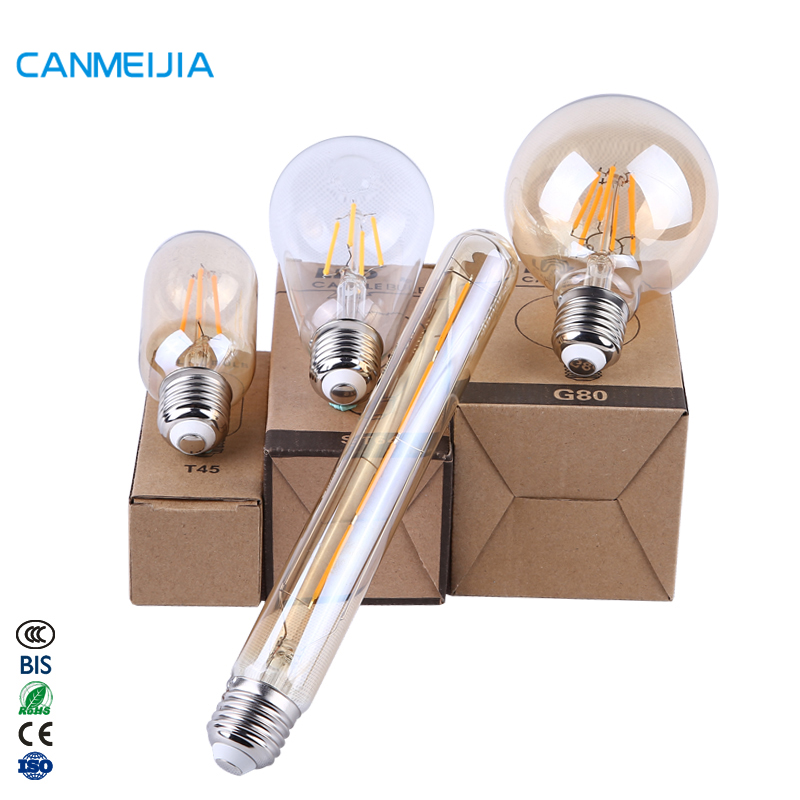 Ampoule Led Vintage Edison, lampe de remplacement, lumière incandescente, Led, 110V 220V 2W 4W 6W 8W, Chine