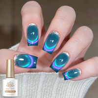 BORN PRETTY 10ml Vernis Gel Magnétique Œil de Chat Bleu à Effet Caméléon et Irisé, Fabricant OEM