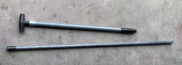 Kit d'outils de jardinage économique avec manche en fibre de verre, comprenant truelle de soudure et de pliage, pelle, ciseaux, outils de terrassement, houe, bêche et outil à rail à 4 dents