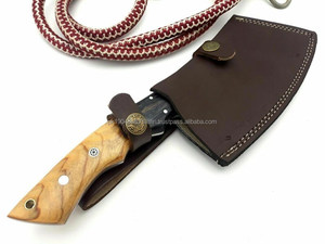 Couteaux de couperet damas directs d'usine meilleure vente couteau de couperet de cuisine en acier damas avec manche en bois - Product Image 5