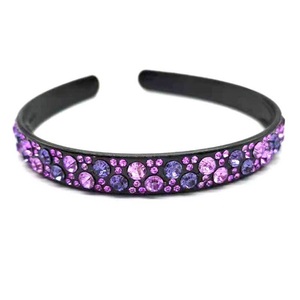 Đầy Màu sắc Rhinestone phụ nữ tóc Hoop long lanh kim cương cô gái đầu ban nhạc cô gái trang điểm chống trượt tóc ban nhạc - Product Image 3