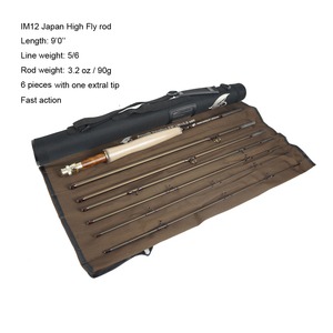 Canne à pêche à la mouche de <span class=keywords><strong>voyage</strong></span> haut de gamme 6 sections 8'6'' 9'0'' Action rapide Carbone Toray 40T Portable (B02) - Product Image 2