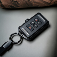 Étui pour clé de voiture en cuir noir, coque de clé intelligente, coque de protection en aluminium pour Range Rover/Sport Defender Discovery 4/5 à partir de 2018