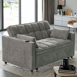 Canapé-<span class=keywords><strong>lit</strong></span> pliable multifonctionnel en tissu pour salon avec dossier réglable, chaise longue, table d'appoint, ports USB de type C - Product Image 5