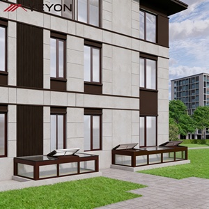 Puits <span class=keywords><strong>de</strong></span> lumière personnalisé pour toit plat, véranda, serre en verre avec cadre en aluminium étanche pour villa, résidence, sous-sol, haute luminosité - Product Image 2