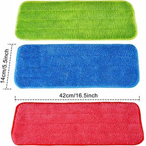 Aluminum Microfiber Durable Fast Absorption 42x13cm 70-80% Dehydration Rate Folding Wringing Household Kitchen <b>Flat</b> <b>Mop</b> - Product Image 3