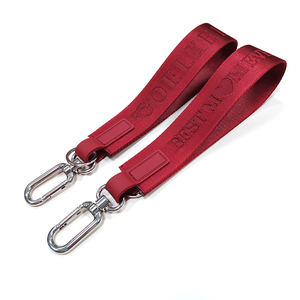 Porte-clés YYX pour femmes, style <span class=keywords><strong>Lulu</strong></span>, avec logo brodé en jacquard, tissé, rouge, jamais perdu - Product Image 2