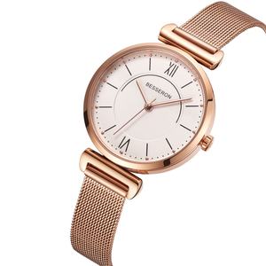 Montres élégantes pour femmes, cadeau de luxe pour femmes, montre en or rose, montre-bracelet à quartz pour femmes - Product Image 5