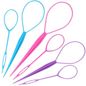 อุปกรณ์จัดแต่งทรงผมแบบห่วงพลาสติกอุปกรณ์ DIY สำหรับแต่งทรงผมหางม้าหางม้า - Product Image 3