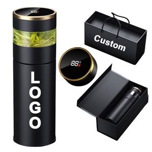 Custom LOGO Smart Water Bottle 316 Stainless Steel Thermos Tumbler Digital Vacuum Flasks with LED <b>Temperature</b> Display Add Logo - Product Image 1
