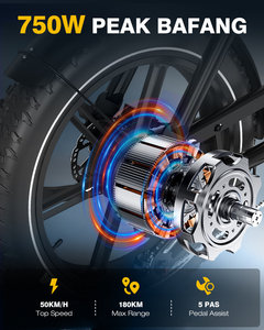 Vélo électrique Koolux X9 PRO 7 vitesses, moteur brushless, double batterie, pneus larges 20 pouces, freins à disque, autonomie exceptionnelle de 150 km, en stock en Australie - Product Image 3