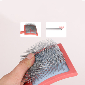 Spazzola per cani in legno curvo per toelettatura posteriore strumenti per toelettatura per cani da compagnia spazzola per Slicker - Product Image 4