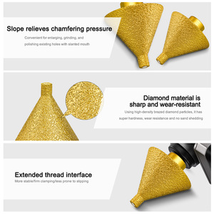 M10 and M14 Brazed <strong>Diamond</strong> Chamfering <strong>Tool</strong> Ceramic Tile Marble <strong>Reamer</strong> Angle Grinder Grinding Drill Bit Grinding Head <strong>Tools</strong> - Product Image 3