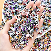 Offre Spéciale – 30 pièces/sac – Décorations d'ongles 3D en résine, thème Halloween, non toxiques, avec logo personnalisé, breloques plates pour nail art