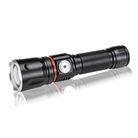 Lampe torche tactique LED rechargeable étanche avec fonction de défense électrique et lumière de chasse puissante