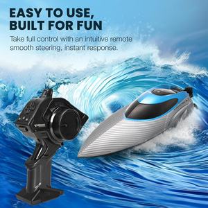 4DRC S3 Bateaux <span class=keywords><strong>RC</strong></span> rapides avec récupération après retournement, rappel de batterie faible, 2,4 GHz, 4 canaux, <span class=keywords><strong>bateau</strong></span> de course rapide avec lumières LED pour <span class=keywords><strong>mer</strong></span>, piscine, lac - Product Image 6