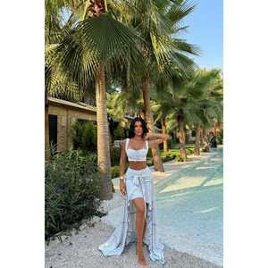 Conjunto de Dos Piezas de Moda Casual Niana, Top Holgado con Cuello de Solapa y Falda Corta, Ropa de Nueva Llegada - Product Image 1