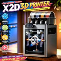 Version Globale Imprimante 3D Bamboo Lab X2D Combo Professionnelle Haute Vitesse FDM Double Extrudeur Multicolore Calibrage Automatique WiFi