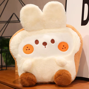 Almohada de Peluche Transformable con Forma de Galleta - Adorable Muñeco de Animal de Dibujos Animados: Conejo, Cachorro, Pollito - Decoración para el Hogar - Product Image 2