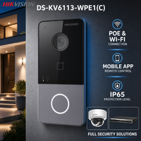 Station de porte IP WiFi HIK DS-KV6113-WPE1(C) pour villa, PoE, étanche IP65, interphone avec contrôle via l'application Hik-Connect pour maison
