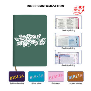 Bible chrétienne pour enfants, édition limitée, version King James, format enfant, reliure à points de suture verts, impression numérique - Product Image 5