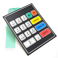 Membran Switch Keypad PCB Mounting Merek TianTaiSilicone untuk Peralatan Telekomunikasi, Keyboard Polyester PET