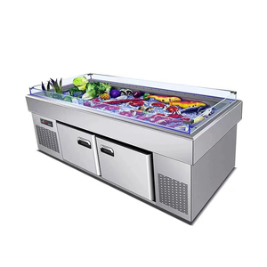 Vitrine Réfrigérée Mobile à Roulettes avec Couvercle Transparent pour <span class=keywords><strong>Buffet</strong></span> de Restaurant et Fruits de Mer - Product Image 2