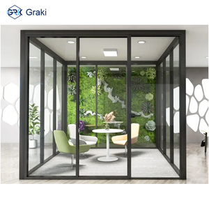 Graki Modern <strong>Office</strong> Glass <strong>Wall</strong> <strong>Partitions</strong> Aluminum Soundproofing Eco-Friendly &amp; Durable 83mm Commercial <strong>Office</strong> Furniture - Product Image 3