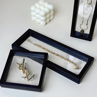 Boîtes d'emballage pour bijoux en film PE mince de forme carrée avec couleur et taille personnalisées, marque USM, boîte de rangement en plastique pour bagues