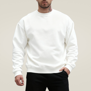 Felpa Oversize <span class=keywords><strong>da</strong></span> <span class=keywords><strong>Uomo</strong></span> per Fitness all'Ingrosso, Felpa Sportiva Casual Personalizzata con Collo Tondo - Product Image 4