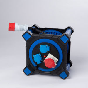 Telaio rettangolare uno presa a 5 Pin <span class=keywords><strong>2</strong></span> vie prese Schuko termiche Cut off 5 Pin cavo in plastica industriale avvolgicavo - Product Image 1