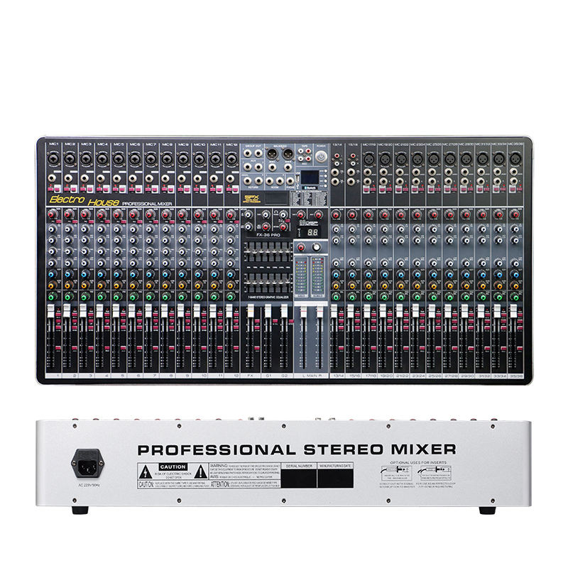 プロフェッショナルサウンドミキサー36チャンネルモノラル48VUSB