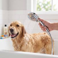 Pommeau de douche à main haute pression Chrome 8 modes avec tuyau en acier inoxydable de 1,8 m pour salle de bain domestique