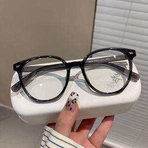 Nouvelles lunettes rétro anti-lumière bleue Tr90, monture ovale unisexe, monture intégrale, verres en polycarbonate, protection anti-UV, montures de lunettes N5 8020 - Product Image 2