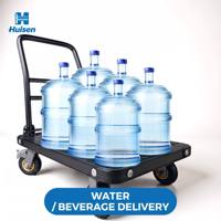 Chariot à plateforme en acier à tôle ciselée industriel, pliable, capacité 500 kg, chariot de manutention d'entrepôt, personnalisable OEM, certifié CE SGS ISO