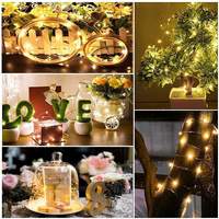 Boîte à piles DIY Party Christmas Table Flower Cake Gift Box Decoration Led String Lights