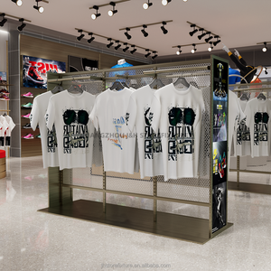 Tienda de deportes personalizada, exhibición decorativa, diseño de muebles, artículos deportivos, estante de exhibición de ropa, tienda deportiva, colección de acero - Product Image 2