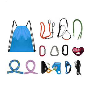 Imbracatura di Sicurezza Completa per Arrampicata, Set Cintura Anticaduta Regolabile in Lega di Alluminio Certificata CE, Dispositivi di Sicurezza - Product Image 1