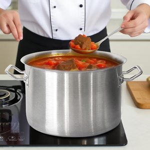 Pentola per uso alimentare resistente a <span class=keywords><strong>induzione</strong></span> con coperchio cucina commerciale in acciaio inossidabile grandi <span class=keywords><strong>pentole</strong></span> da cucina - Product Image 3